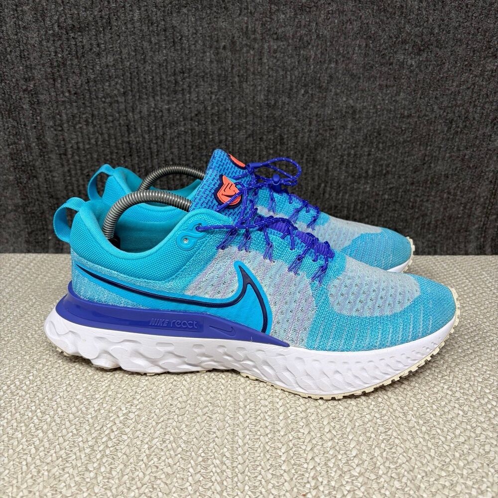 Nike React Infinity Run Flyknit 3 By You Blue Running Shoes Sz 10.5 DC6758-411